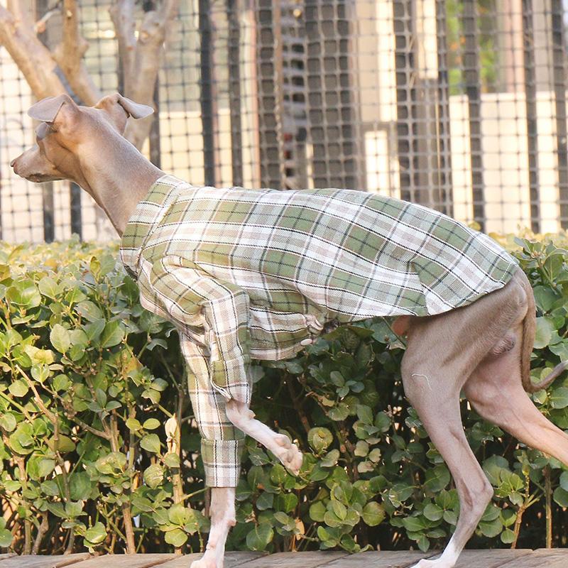 Dog Shirt Spring New Plaid Dog Cotton Shirts Soft Cotton Button Up Fashion Pet Clothing Dog Coat for Italian Greyhound S-3XL