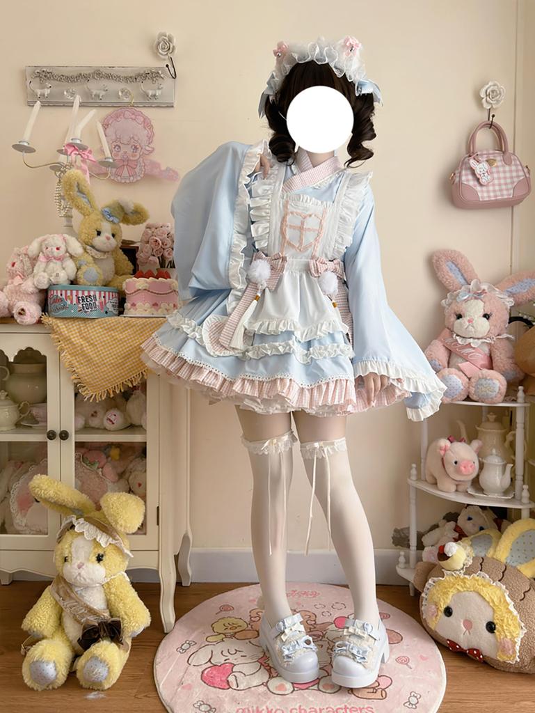 XHSUKADO Krankenschwester Uniform Perfekt für und und Enthält Prinzessin Mini und Dienstmädchen Lang Hell Engel Hell Größe M Damen 4-teiliges Set, Frühling, Sommer, Herbst,