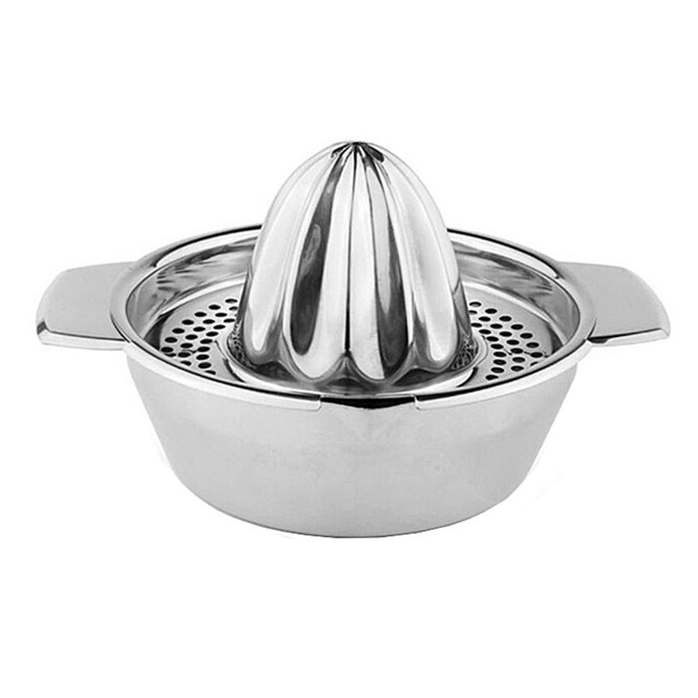 

Manual Juicer Citrus Lime Lemon Squeezer Stainless Steel Portable Juice Maker Detachable with Strainer Handle for Kitchen Bar серебряный