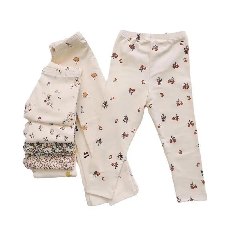 Children's Pure Cotton Sleep Set-Cartoon Floral Boys Girls Pajamas Soft Kids Lounge Wear Suit Comfortable Sleepwear Size 80-120