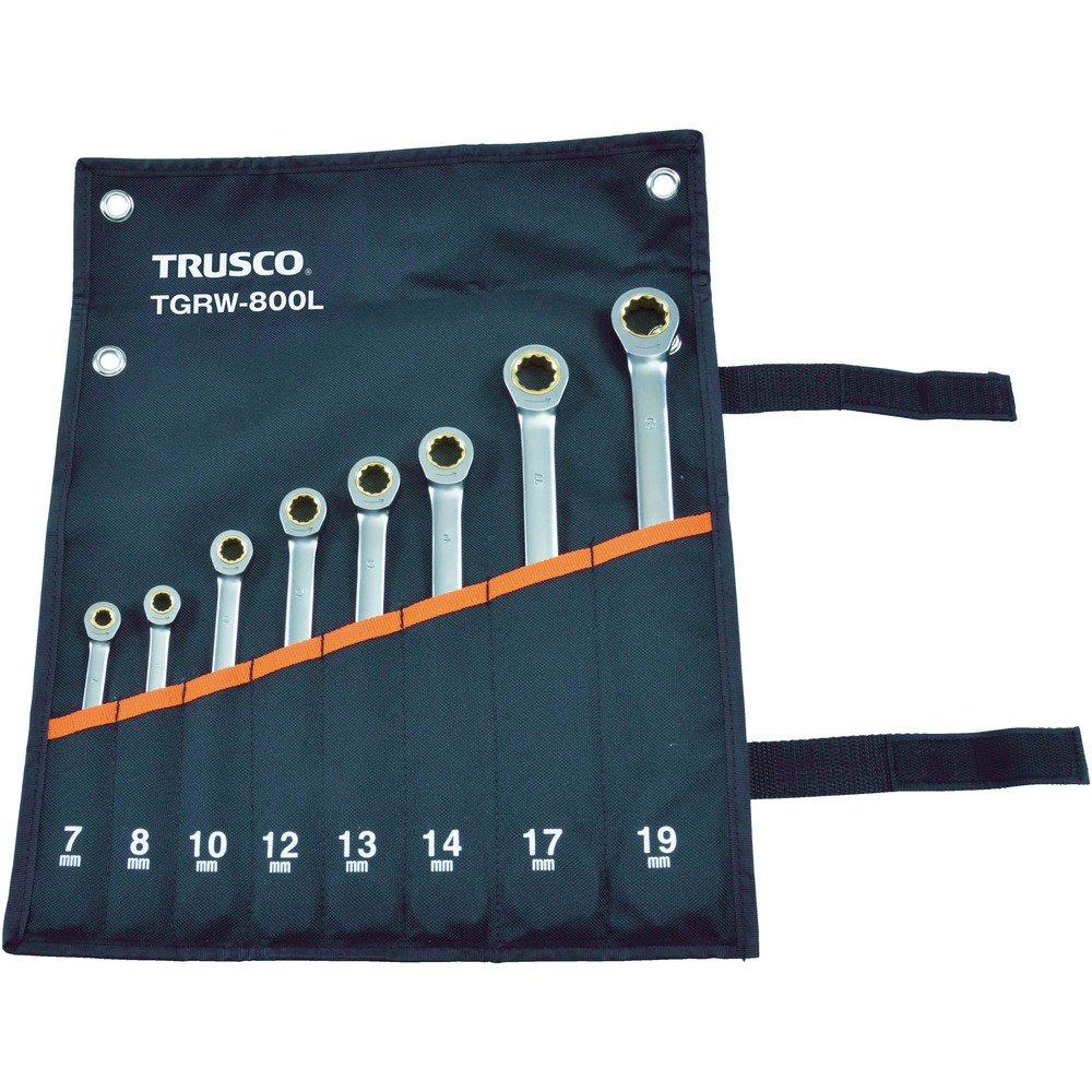 

TRUSCO Ratchet Combination Wrench Set Set of 8 (Long Type) TGRW-800L серебряный