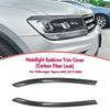Headlight Eyebrow Lamp Eyelids Trim Cover For Volkswagen Tiguan MK2 2017–20