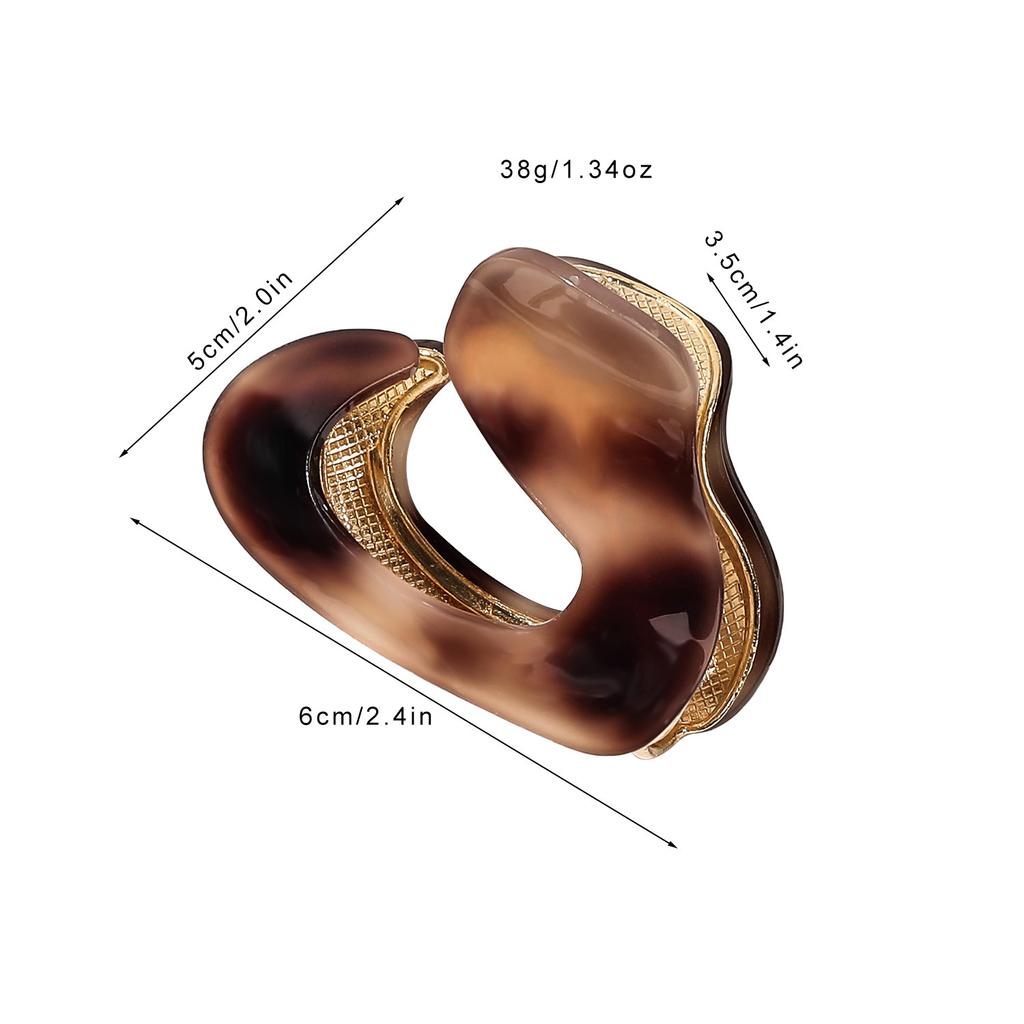 Halb gebundene unregelmäßige Metall-Acetat-Haarnadel, französisches Temperament, gewickeltes Haar, kleine Klammer, Nischendesign-Haarschmuck