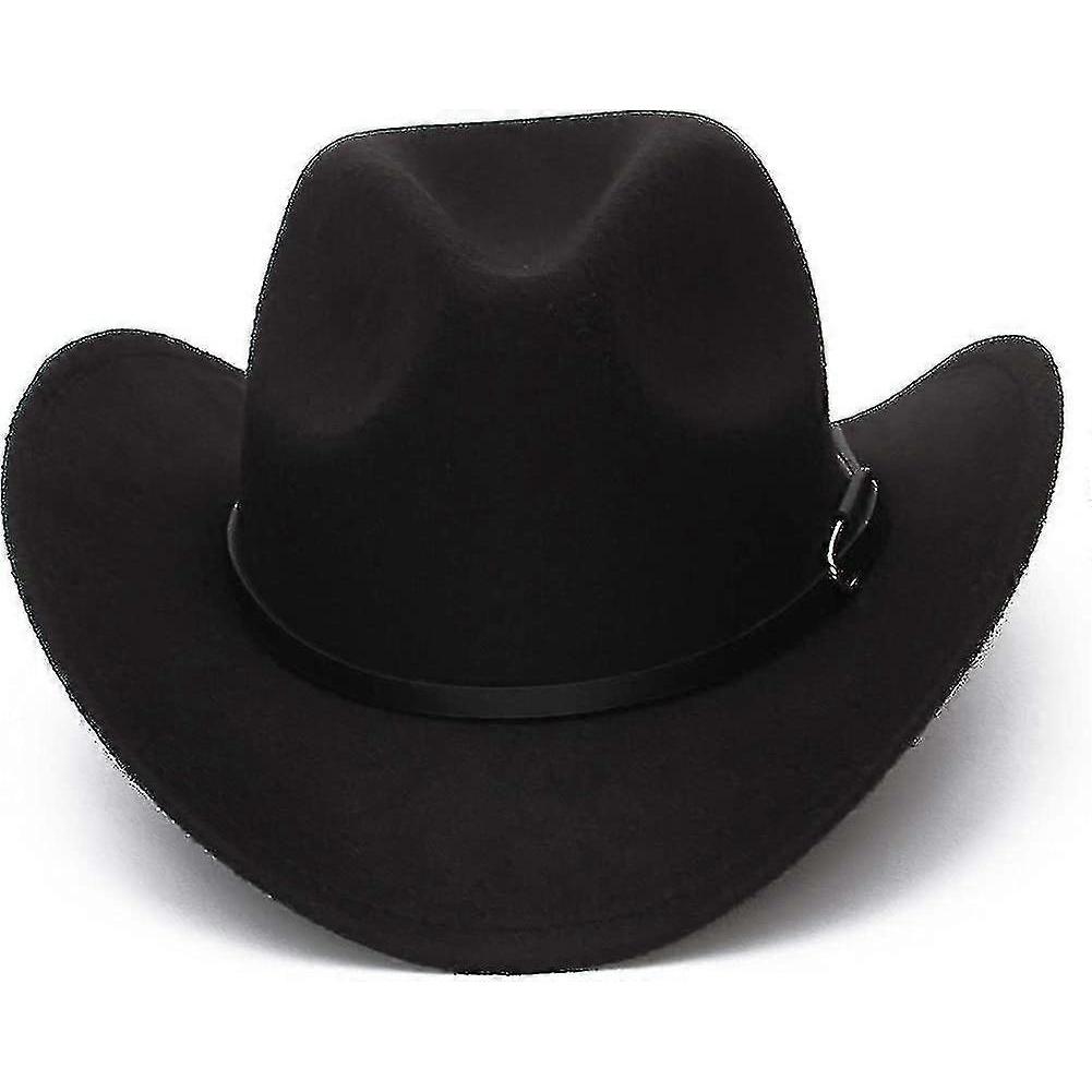 Cappello da Cowboy Unisex, Cappello Western da Uomo, Cappello da Cowboy in Feltro, Cappello da Esterno Regolabile