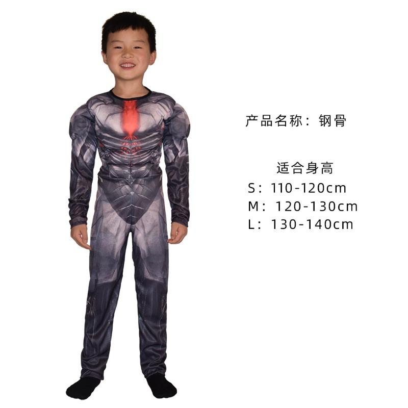 Halloween captain America clothes child cosplay cos spider iron man hulk one-piece muscle suit