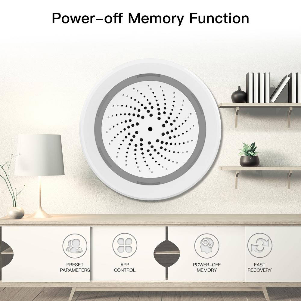 Tuya Wifi Intelligent Siren Sensor Audible and Visual Alarm 90dB Loud Alarm APP Remote Control Home Safety System