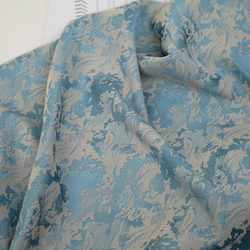 Chinese Style Ancient-style Cotton Bird Patterned Hollowed-out Fabric Flowered Jacquard Silk Satin Fabric Dress Shirt Cheongsam