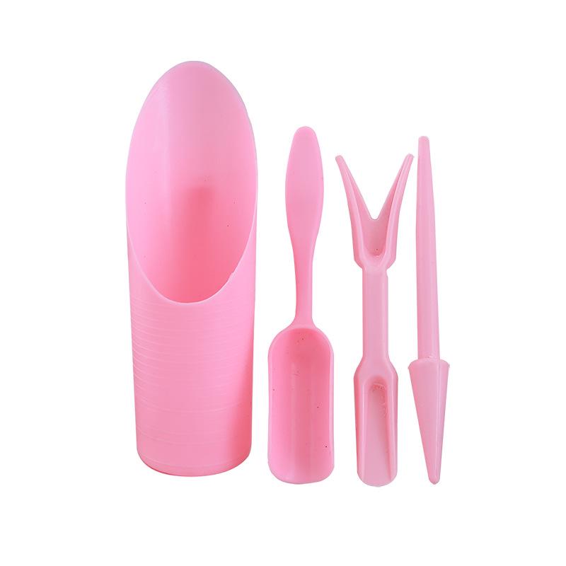 

Набор инструментов для выращивания суккулентов: Лопатка, Чашка для почвы, Подъемник для рассады для горшечных растений 4-Piece Set розовый