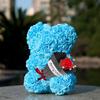 Cute Bear Artificial Rose Flower with Gift Box Valentine's Day Gifts for Mom Wife Grandma Girlfriend Sister In Mother's Day Birthday Anniversary