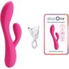 Dual Rabbit Vibrator Personal Massager, 10 Vibration Settings, Body-Safe Silicone, Waterproof, USB Rechargeable, for Women and Men