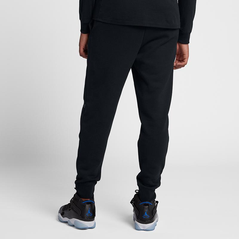 Jordan Sportswear Legacy Letter Logo Print Cuffed Knit Joggers Men Joggers Black BQ0196-010