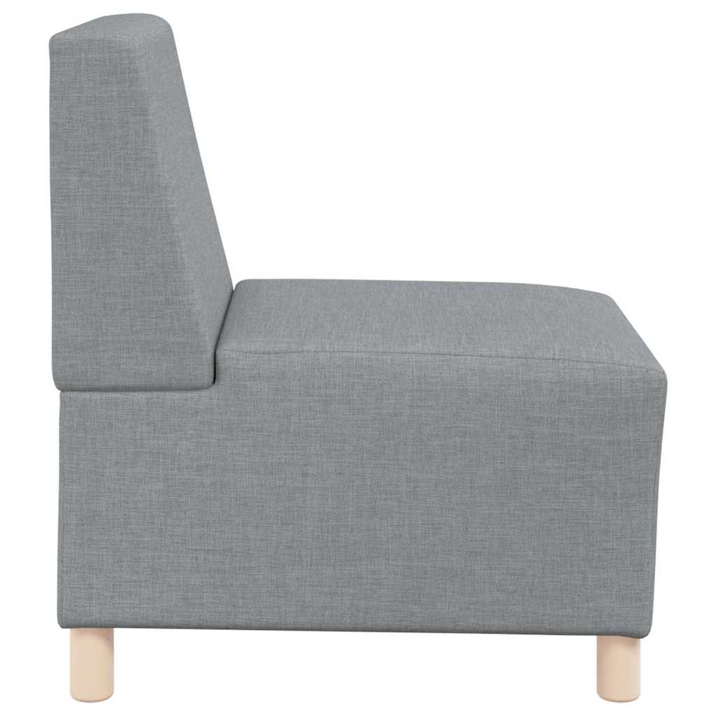 Modular Armless Sofa 3 pcs Light Grey 55 x 74 x 82 cm Fabric