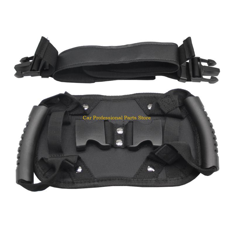R53D Motorcycle Safety Belt with Handle Rear for Seat Passenger Grip Strip for Kids A