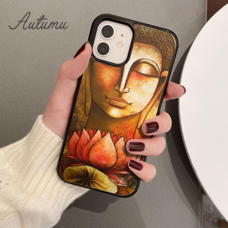 Buddha-Statue Vintage Handyhülle für iPhone 11 12 13 14 Pro Max mini X XR XS SE 2020 6 7 8 Plus Samsung Galaxy S21 S22 Hülle