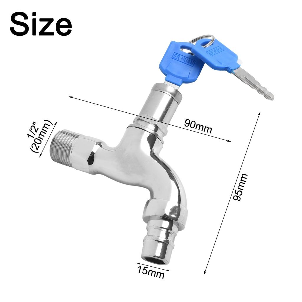 Sink Tap Faucet Water Taps With Key Lock Anti-theft