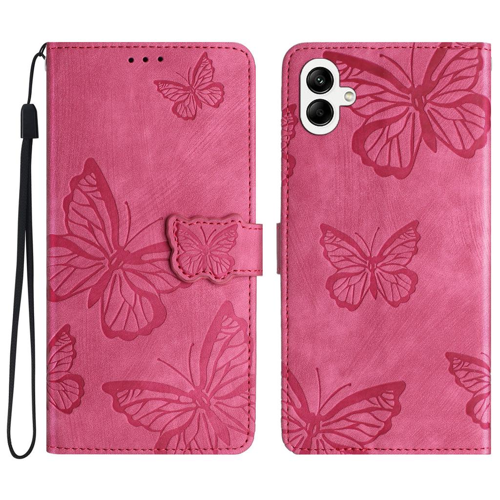 Für Samsung Galaxy A06 4G Hülle Schmetterlingsdesign Flip Wallet Leder Handyhülle Hautgefühl