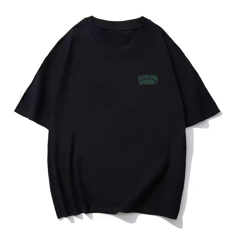 Francuski Żółw Morski Vilebrequin Koszulka z Krótkim Rękawem Męska Marka Modowa z Nadrukiem Okrągły Dekolt Para