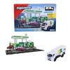 Service-Station + 1 Fahrzeug - MAJORETTE - Waschanlage, Zapfsäulen, Shop - Metallauto enthalten - Ab 3 Jahren