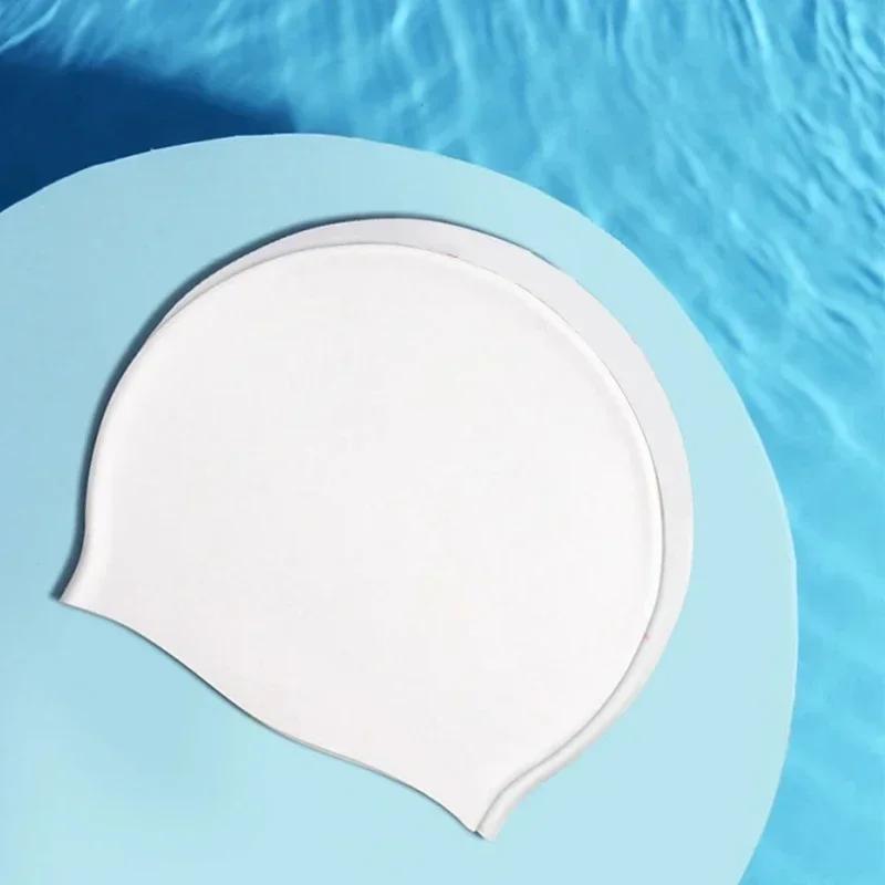Swimming Cap Silicone Waterproof Swim Hat For Men Women Adult Kids Long Hair Pool Caps Diving Swimming Equipment Elastic Cap New