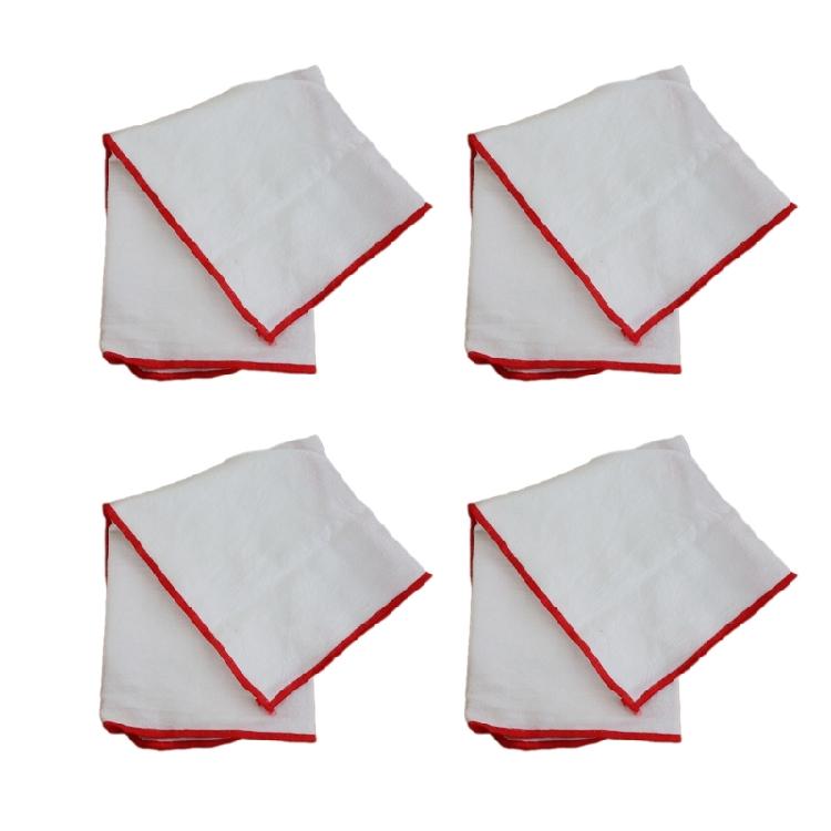 4 Pack Cotton Dinner Napkins Long Lasts Cotton Cloth with Generous Size