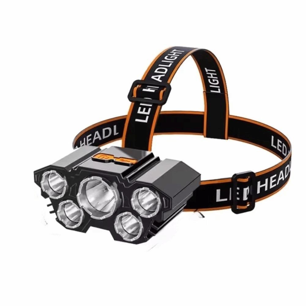 

Portable 5 Led Strong Headlight USB Rechargeable Camping Flashlight New LED Headlamp Outdoor