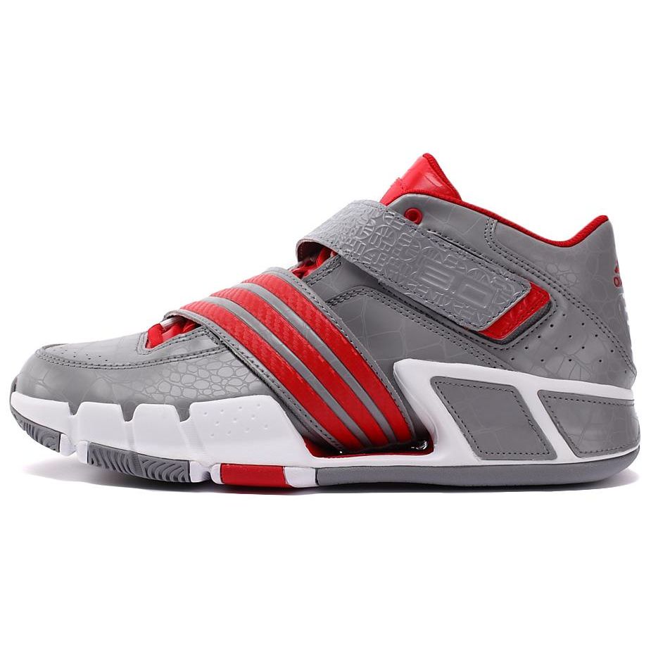 

Adidas Pilrahna III Амортизирующие Прочные Низкие Ретро Баскетбольные Кроссовки Мужские кроссовки Серый Красный D69561 44⅔