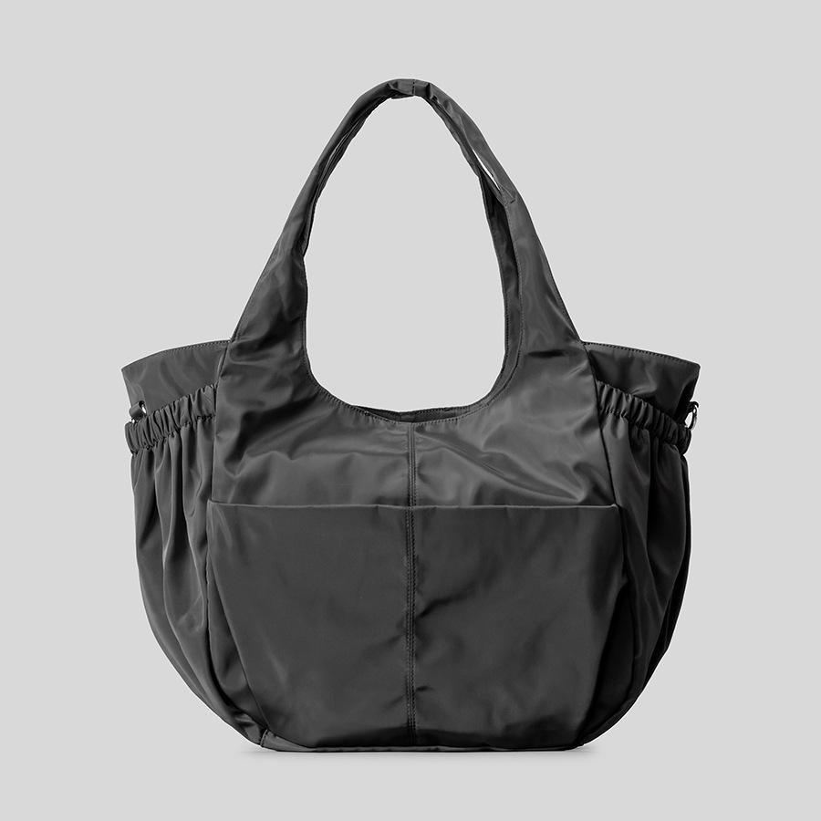 

Casual Lightweight Nylon Tote Bag Women s Commuter Shoulder Bag Fresh Sweet Style Folded Element Crossbody Bag for Travel чёрный