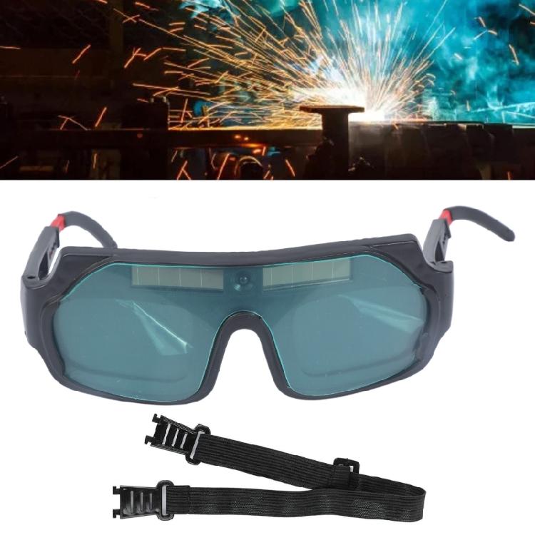 Adjustable Solar Auto Darken Welding Glasses with Comfortable Straps for Eye Protective Auto Darken Welding Goggles
