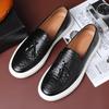 WS21 Loafers one-pedal versatile embossed casual men's loafers tassels foreign trade