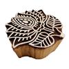 Handmade Wooden Printing Block Decorative Floral Design Textile Fabric Stamp