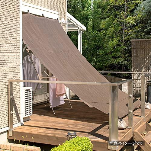 Takasho JWP-W30M Sunshade/Rain Protection Shade, Mocha, 2 x 3m, Polyethylene, Rain Guard Shade, Sunshade Awning