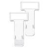 Clips T shape Permit Clip Invoice Tickets Holder Transparent Card Clips Parking Ticket Holder