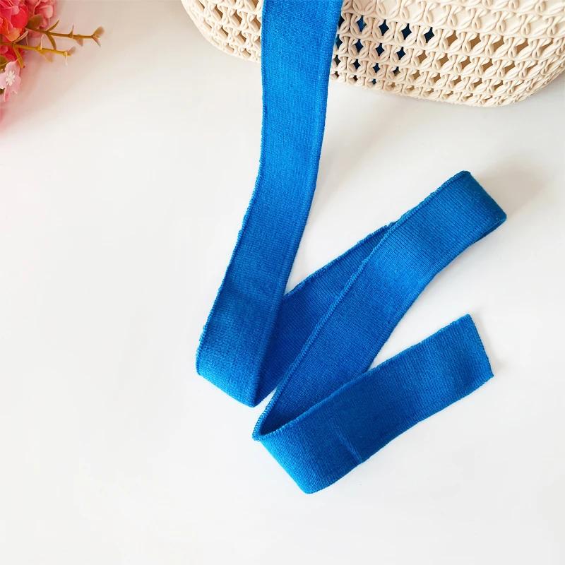 80cm Long Cotton Stretch Plain Knit Rib Trim Fabric, Suitable for Round Cuffs Neck V-neck T-shirt Baseball Jacket