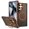 For Samsung Galaxy S24 Ultra Case with Lens Kickstand Matte Back Cover Compatible with MagSafe