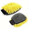 Car Washing Double-faced Glove Coral Fleece Car Polishing Washing Mitt Gloves Car Wax Detailing Brush for Car Home Cleaning