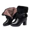 Fashion AIYUQI Women Winter Boots 2025 New Round Toe Fashion Women's Fashion Boots Natural Wool Lining Rabbit Fur Women Ankle Boots