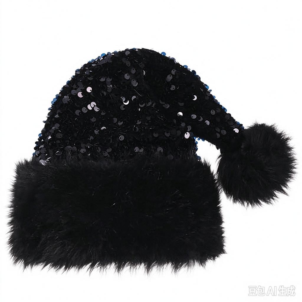 Christmas Decorative Atmosphere Hat Double Sequin Hat Haipai Hair Hat