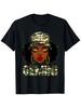 Designed for TeenagersZodiac TShirt Showcasing a Gemini Queen a Black with an Afro And a Camo Cap Designed for And Unise