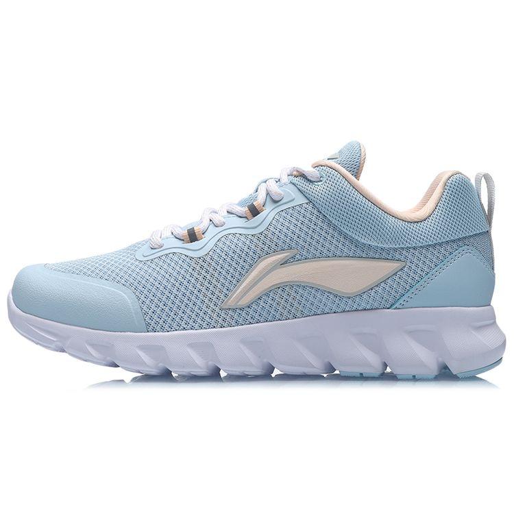 

Li Ning Амортизирующие Дышащие Кроссовки с Низким Верхом для Бега Женские Кроссовки Светло-Промежно-Голубые ARHR136-3 38⅓