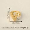26 Letter Open-Ended Zircon Ring INS Minimalist Series Gift For Friends