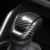 For Toyota Grand Highlander 2024 2025 ABS Carbonfiber Black Chrome Gear Lever Head Shift Knob Handle Cover Interior Accessories