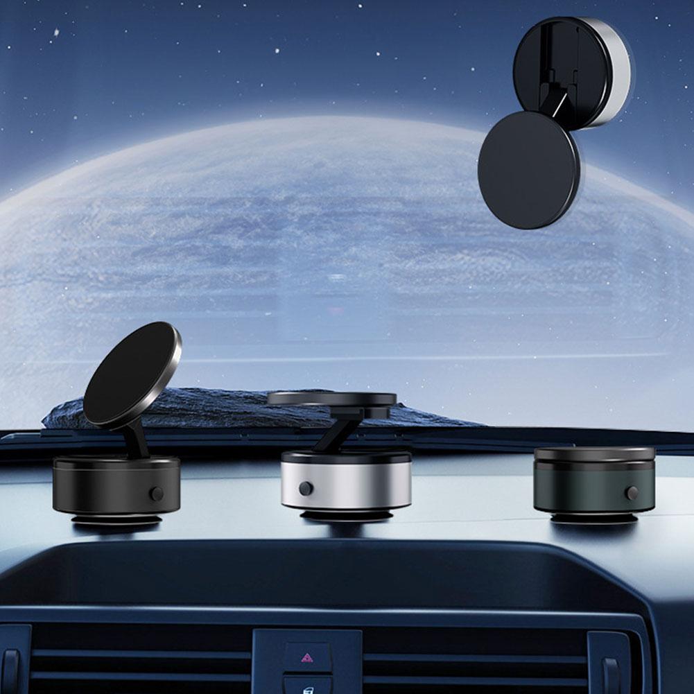 Car Magnet Phone Mount 360° Rotation Magnetic Vacuum Suction Cup Phone Holder Magnetic Smartphones Mount for iPhone 12-15
