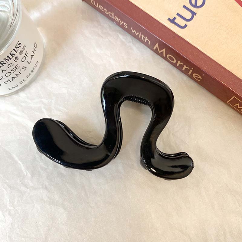 

Новые акриловые заколки-крабы для волос в виде волны для женщин, девушек, элегантные большие зажимы-акулы, держатели для хвостика, заколки для волос, аксессуары для волос