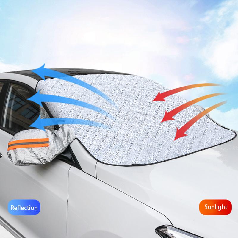 SEAMETAL Magnetische Auto-Windschutzscheiben-Schneeabdeckung Sonnenschutz für Autos Kompakte SUVs Wischer Spiegel Schutz Winddichte Abdeckung