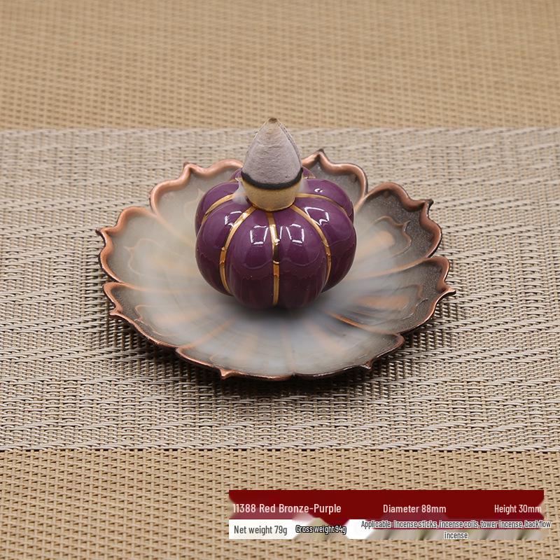Dual-Use Japanese Ceramic Incense Burner: Club Incense Holder & Backflow Tower Tray