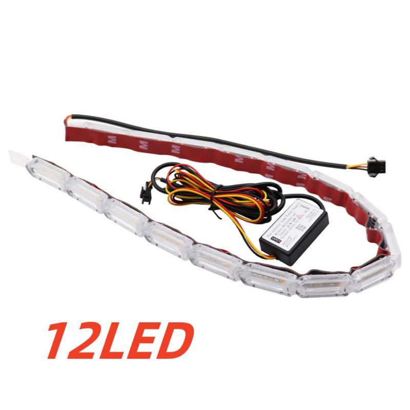 2/1 buc. Lumină de zi LED super luminoasă, rezistentă la apă, flexibilă, DRL, streamer, lampă de semnalizare, benzi de lumină pentru faruri