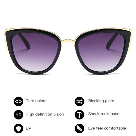 Women Sunglasses Gradient Shock Resistance Female Anti-UV Portable Sunglasses for Taking Photos