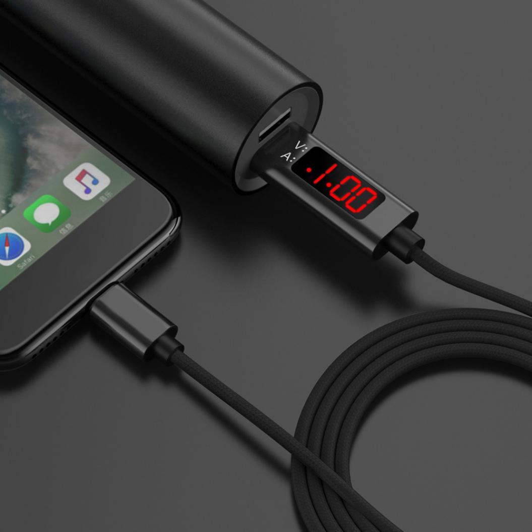 

Новый 2.1A 1m плетеные светодиодные Micro USB Type-C Быстрый зарядный кабель для Android iPhone