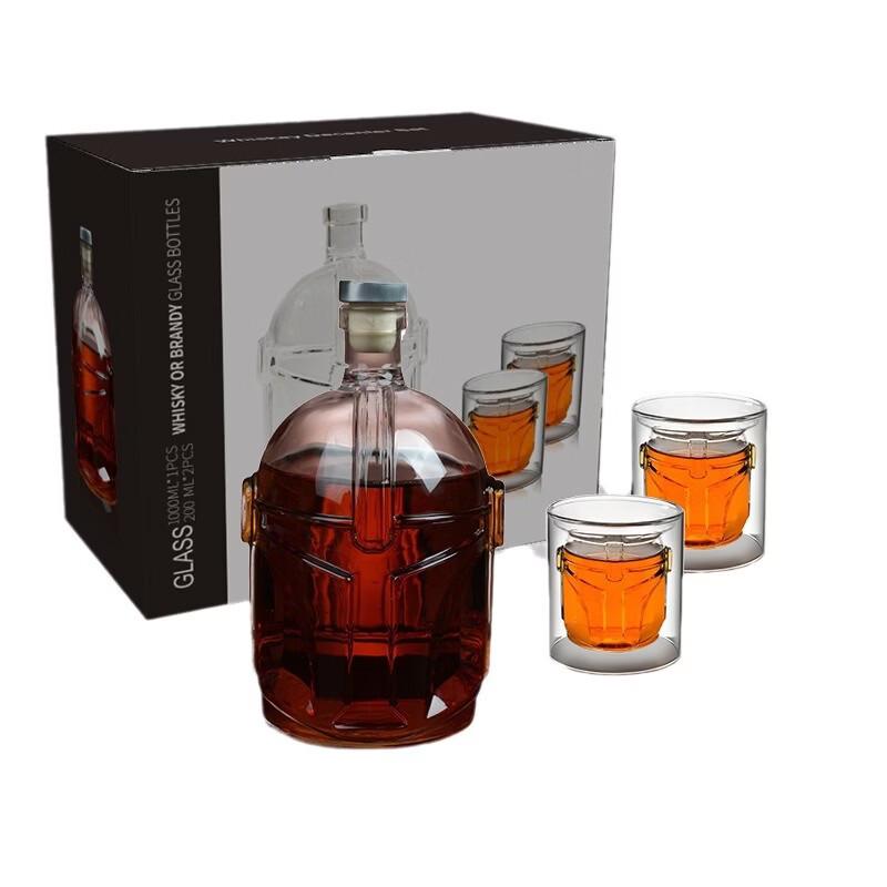 Whiskey Karaffe Set aus hohem Borosilikatglas