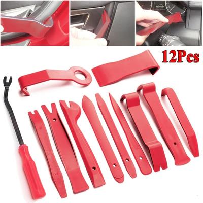 Kit di 12 attrezzi in plastica per la rimozione dei pannelli interni dell'auto, per lo smontaggio delle clip senza graffiare la vernice